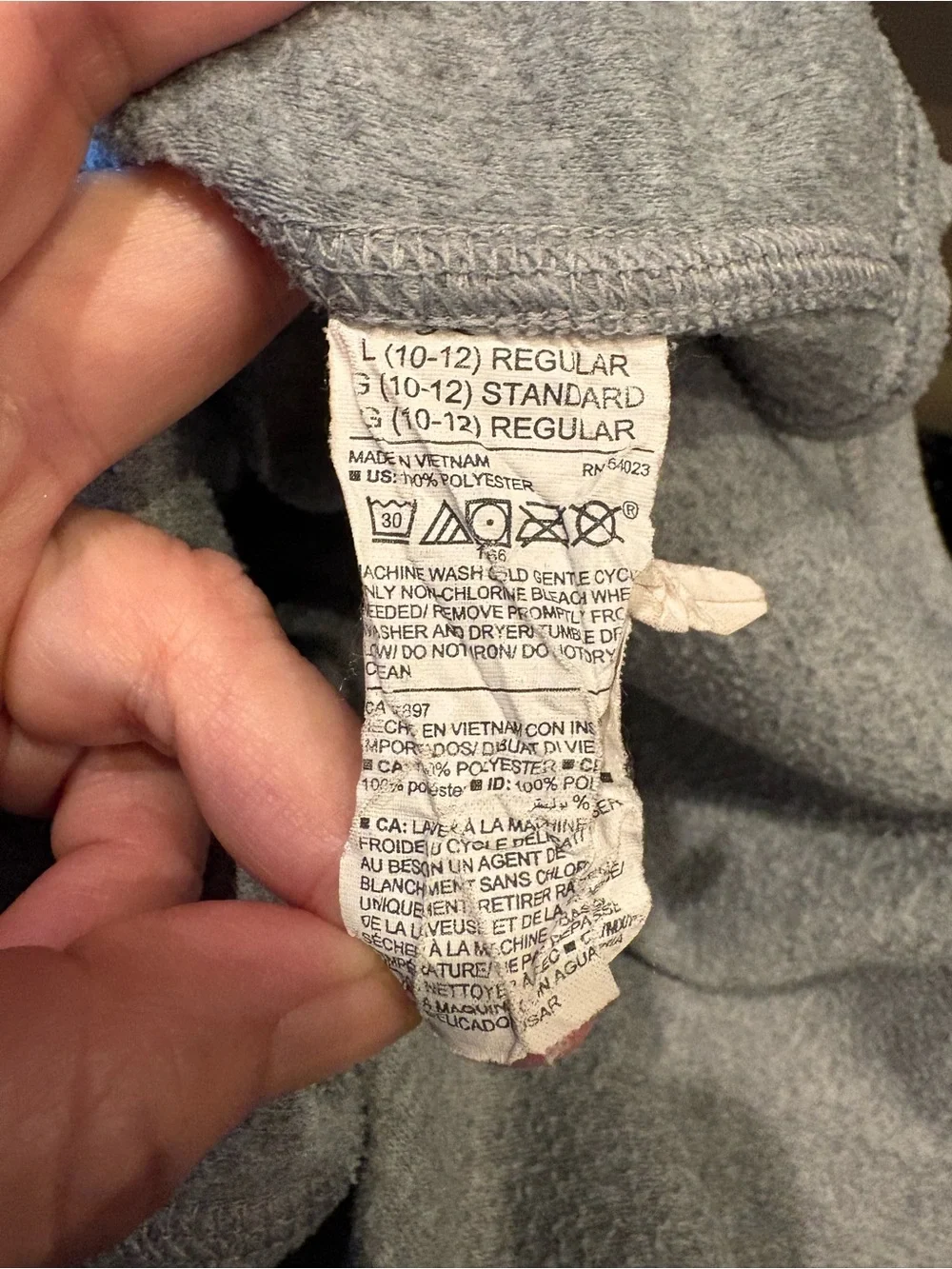Old Navy Girls Kids Light Gray Quarter-Zip Fleece Pullover with Pink Trim Size L